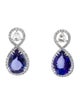 Earrings 18K 14.52ctw Tanzanite & Diamond Drop Earrings