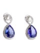 Earrings 18K 14.52ctw Tanzanite & Diamond Drop Earrings