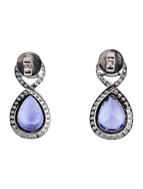 Earrings 18K 14.52ctw Tanzanite & Diamond Drop Earrings