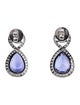 Earrings 18K 14.52ctw Tanzanite & Diamond Drop Earrings