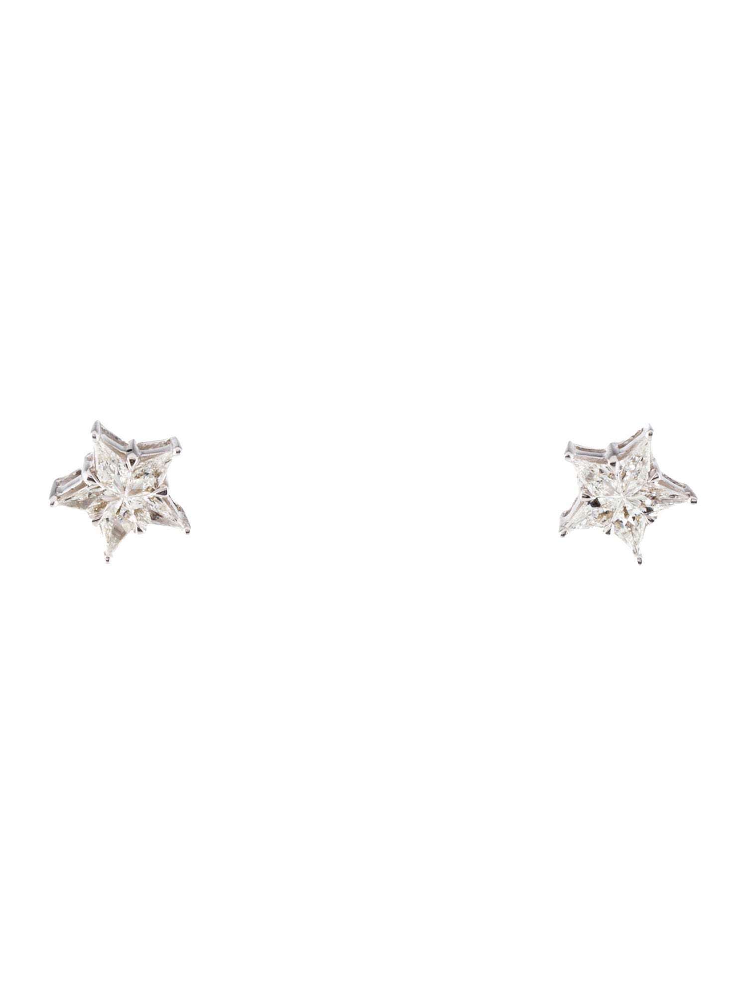 Earrings 18K Diamond Star Stud