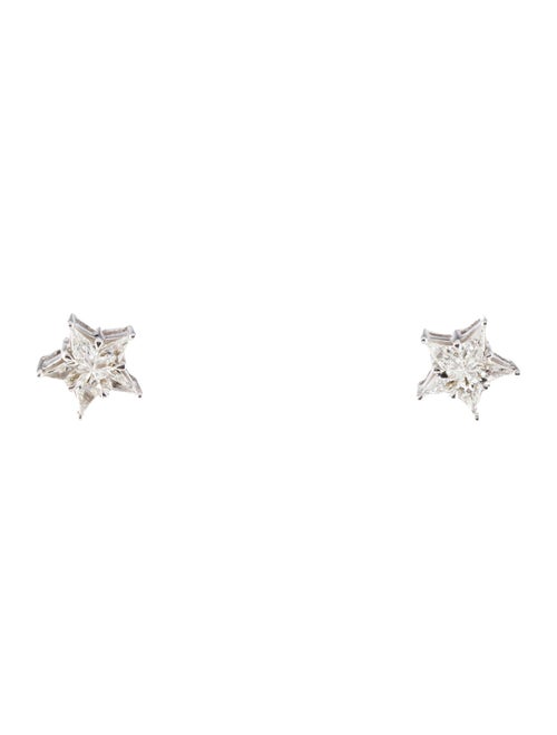 Earrings 18K Diamond Star Stud Earrings