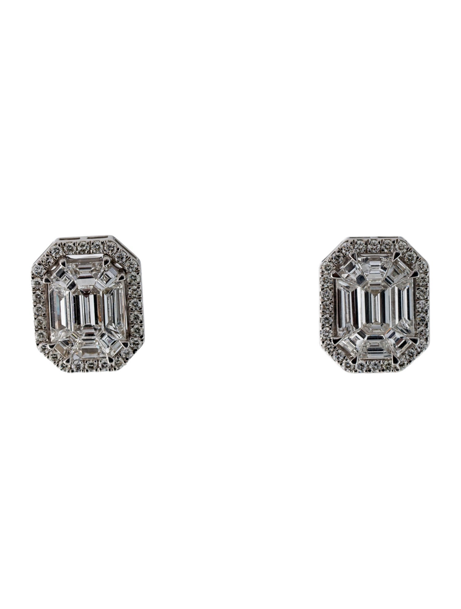 Earrings 18K 2.69ctw Diamond Stud