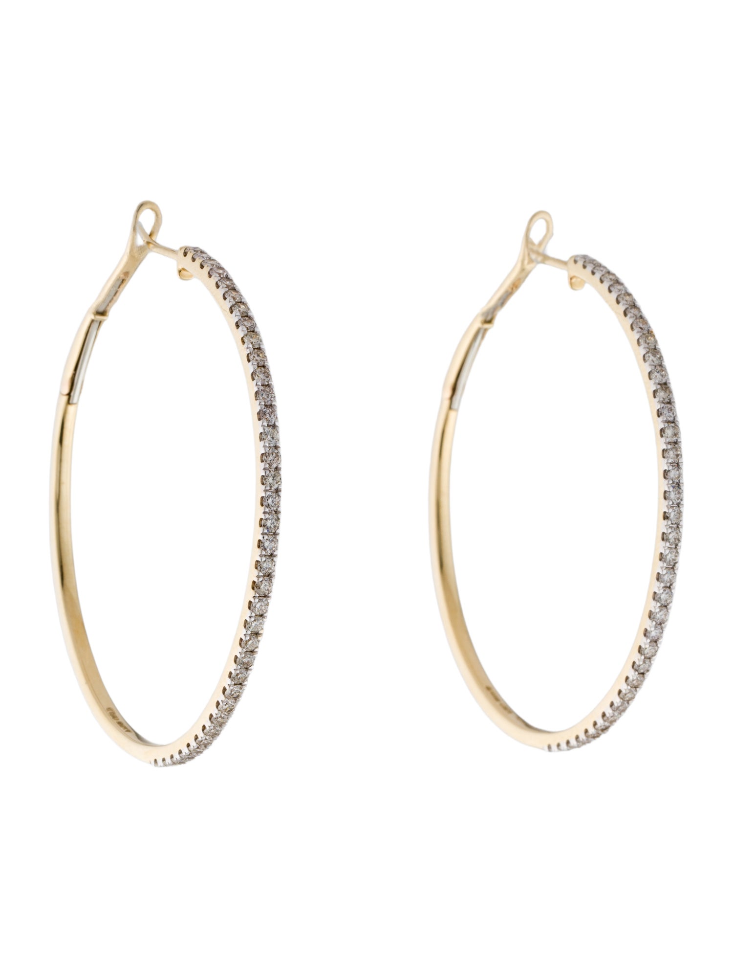 Earrings 14K 1.87ctw Diamond Hoop