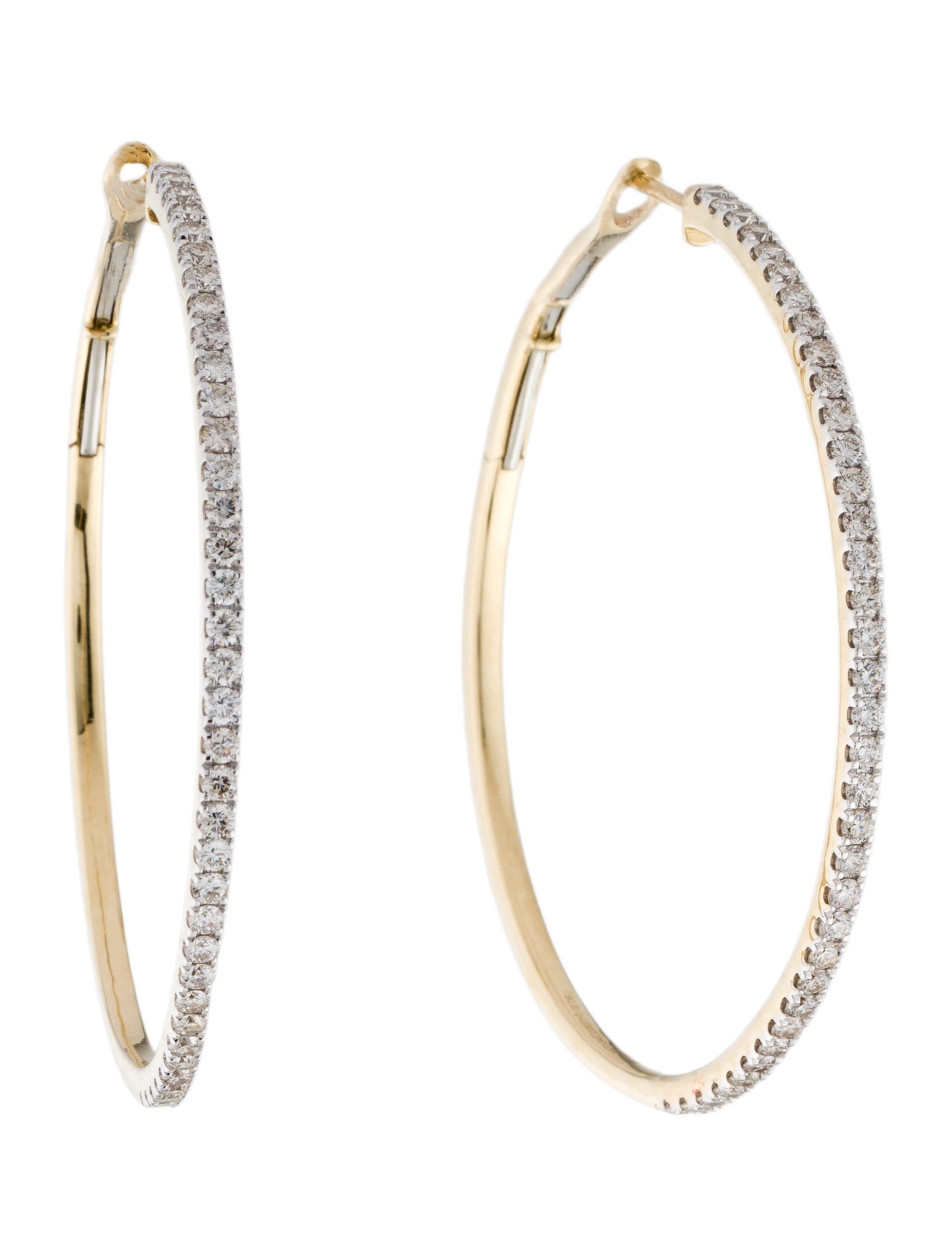 Earrings 14K 1.84ctw Diamond Hoop