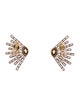 Earrings 18K 9.62ctw Sapphire & Diamond Earclip Earrings