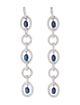 Earrings 18K Diamond and Sapphire Drop Earrings