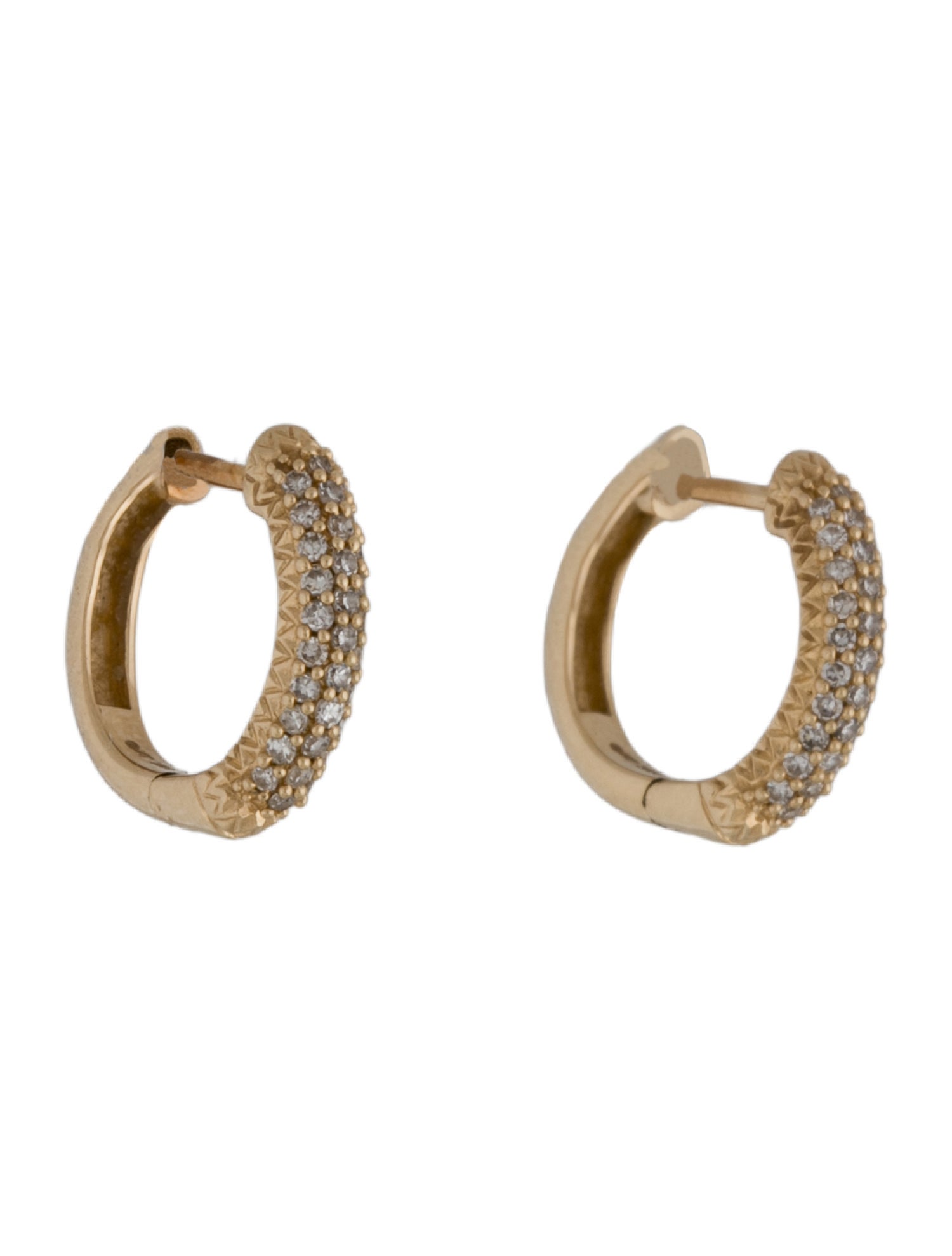 Earrings 14K Diamond Huggie