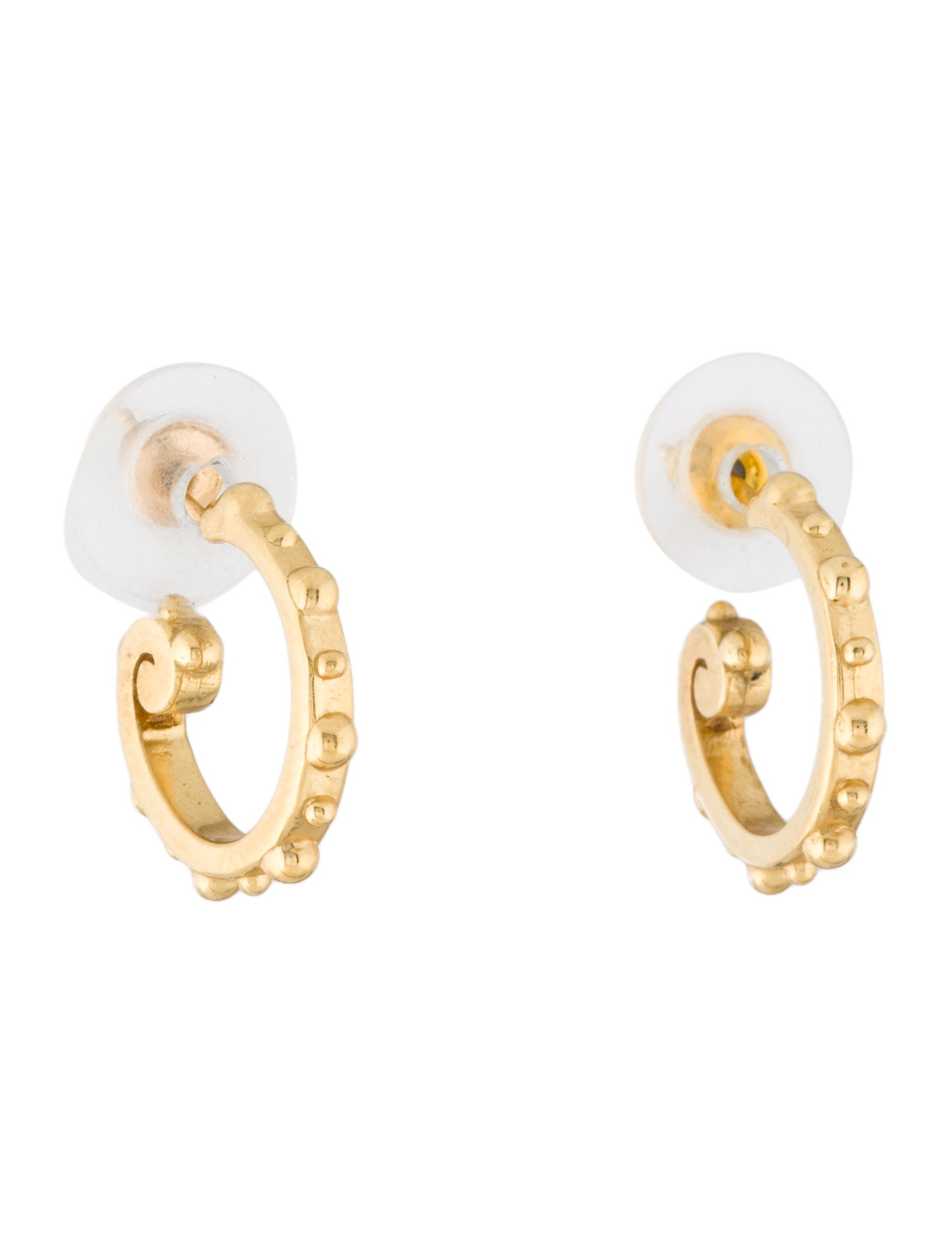 Earrings 18K Swirl Hoop
