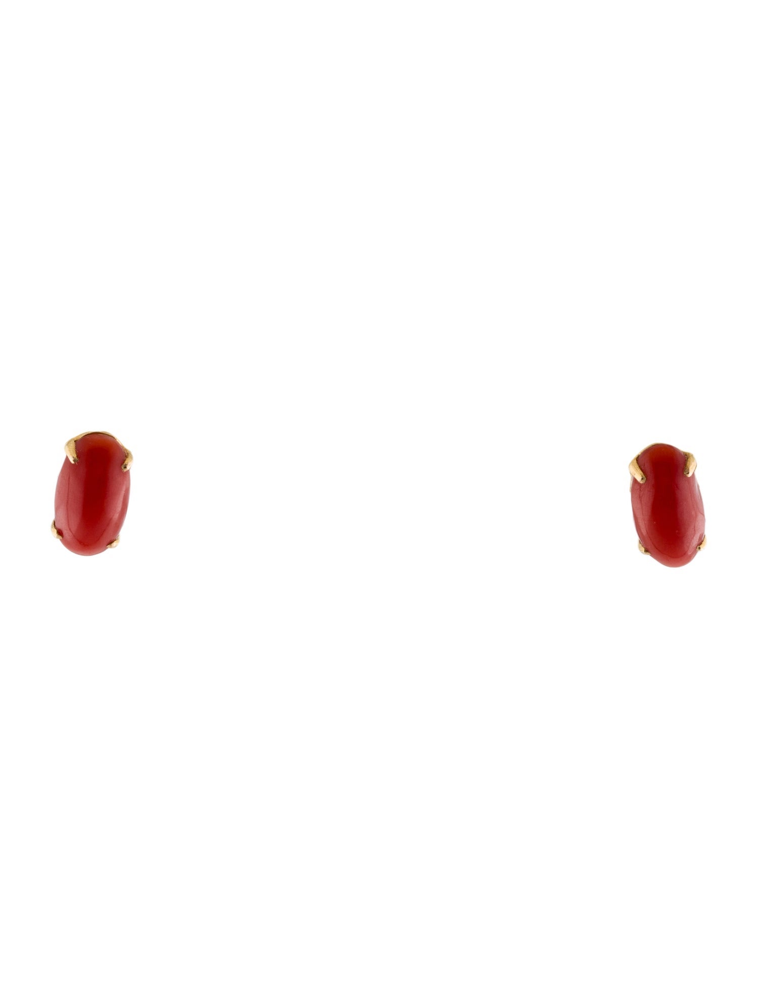 Earrings 18K Coral Stud Earrings