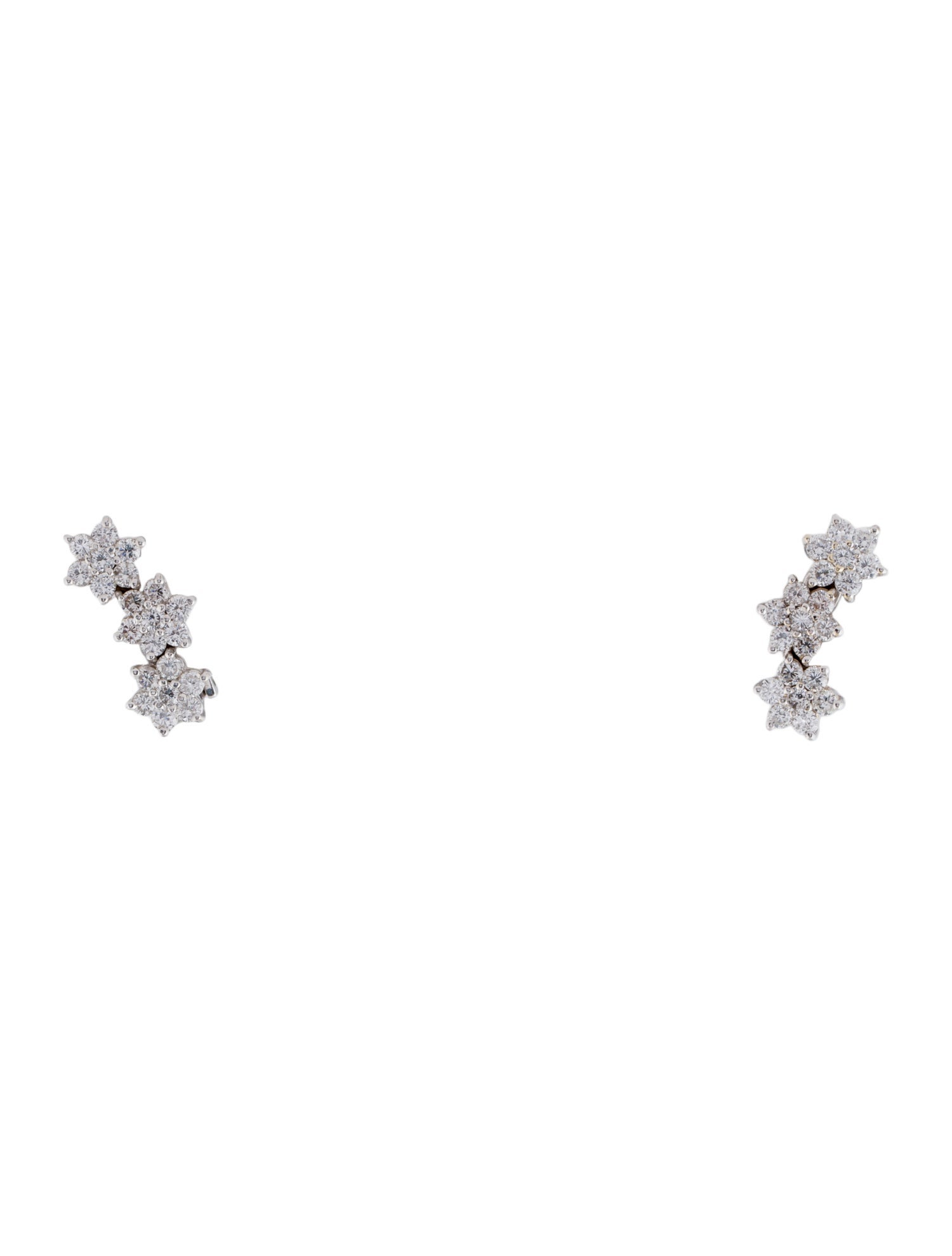 Earrings 14K 1.68ctw Diamond Earclips