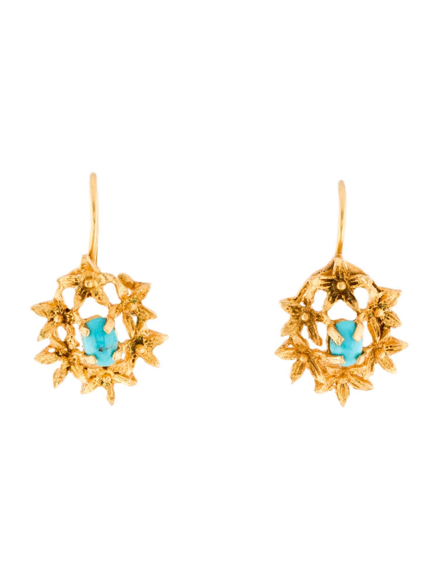 Earrings 14K Turquoise Drop