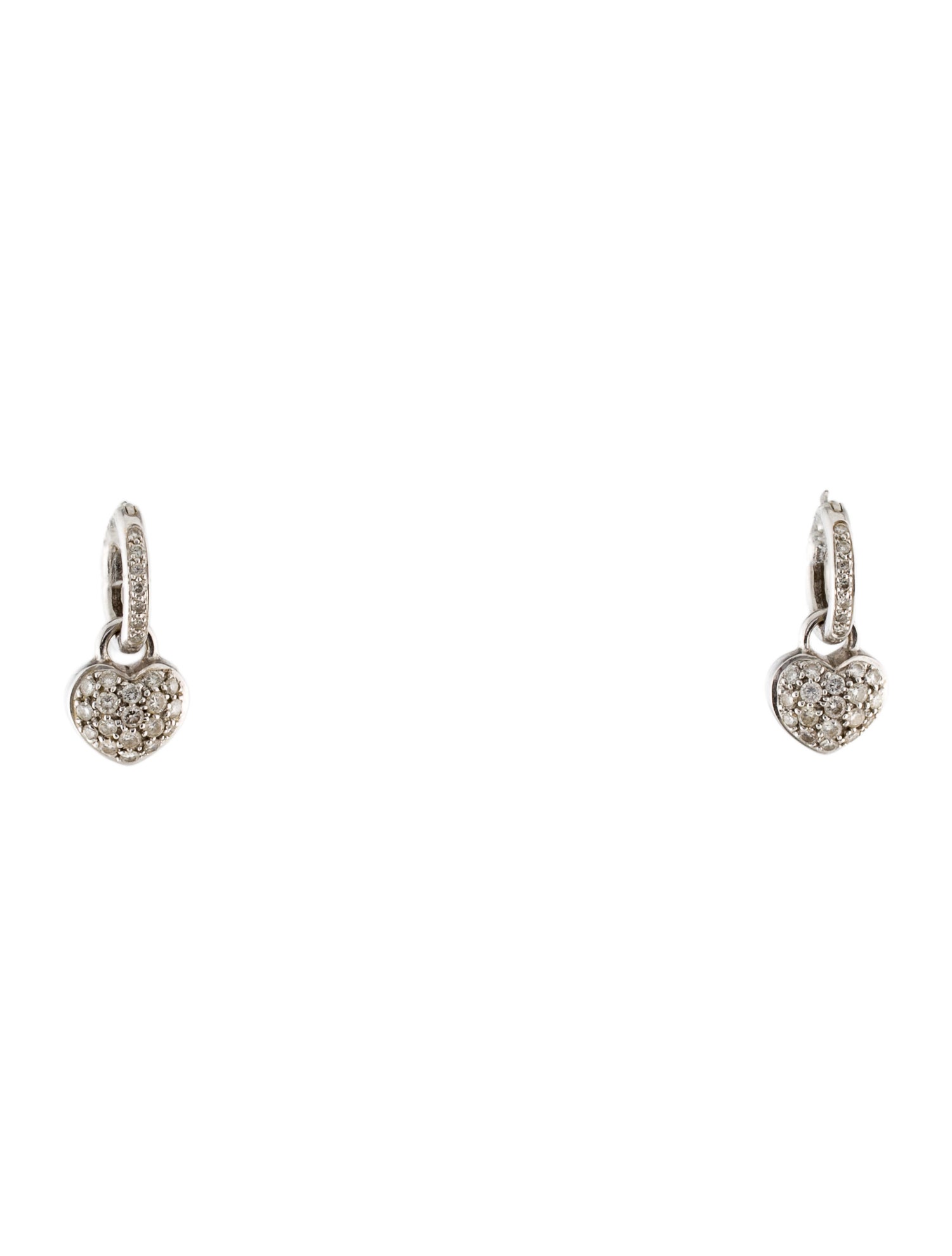 Earrings 18K Diamond Huggie Drop Earrings