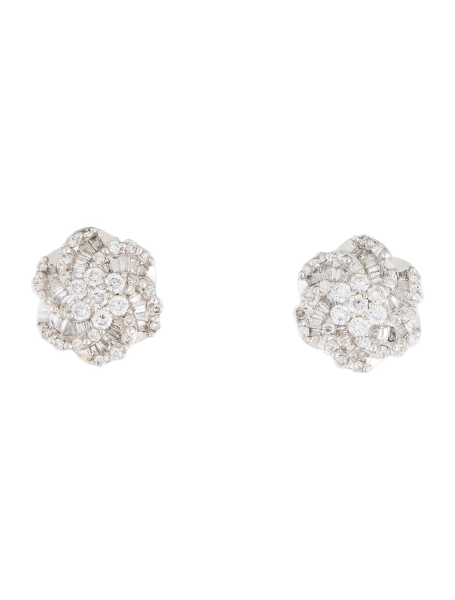 Earrings 14K 1.01ctw Diamond Earclips