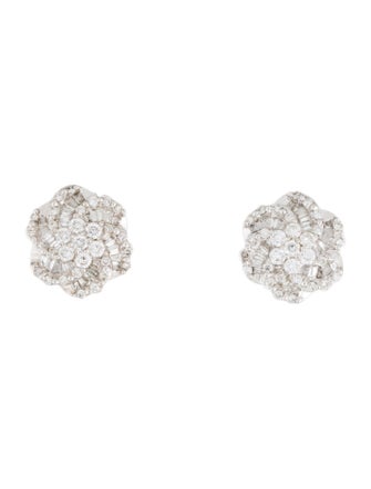 Earrings 14K 1.01ctw Diamond Earclips