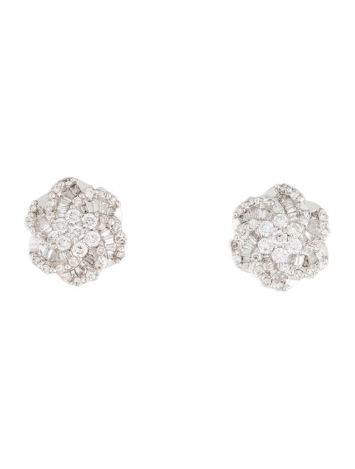 Earrings 14K 1.01ctw Diamond Earclips