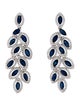 Earrings 18K 5.68ctw Sapphire & Diamond Drop Earrings