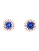 Earrings 14K Tanzanite & Diamond Stud Earrings