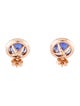 Earrings 14K Tanzanite & Diamond Stud Earrings