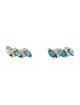 Earrings 14K Topaz & Diamond Stud Earrings