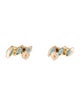 Earrings 14K Topaz & Diamond Stud Earrings