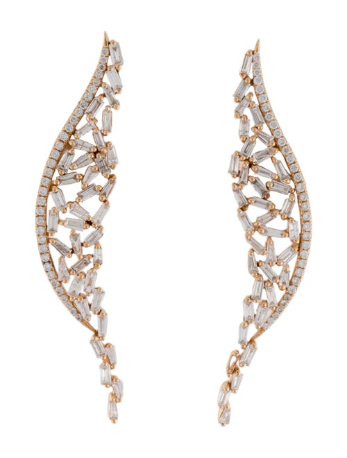 Earrings 18K 1.34ctw Diamond Wings Ear Climbers