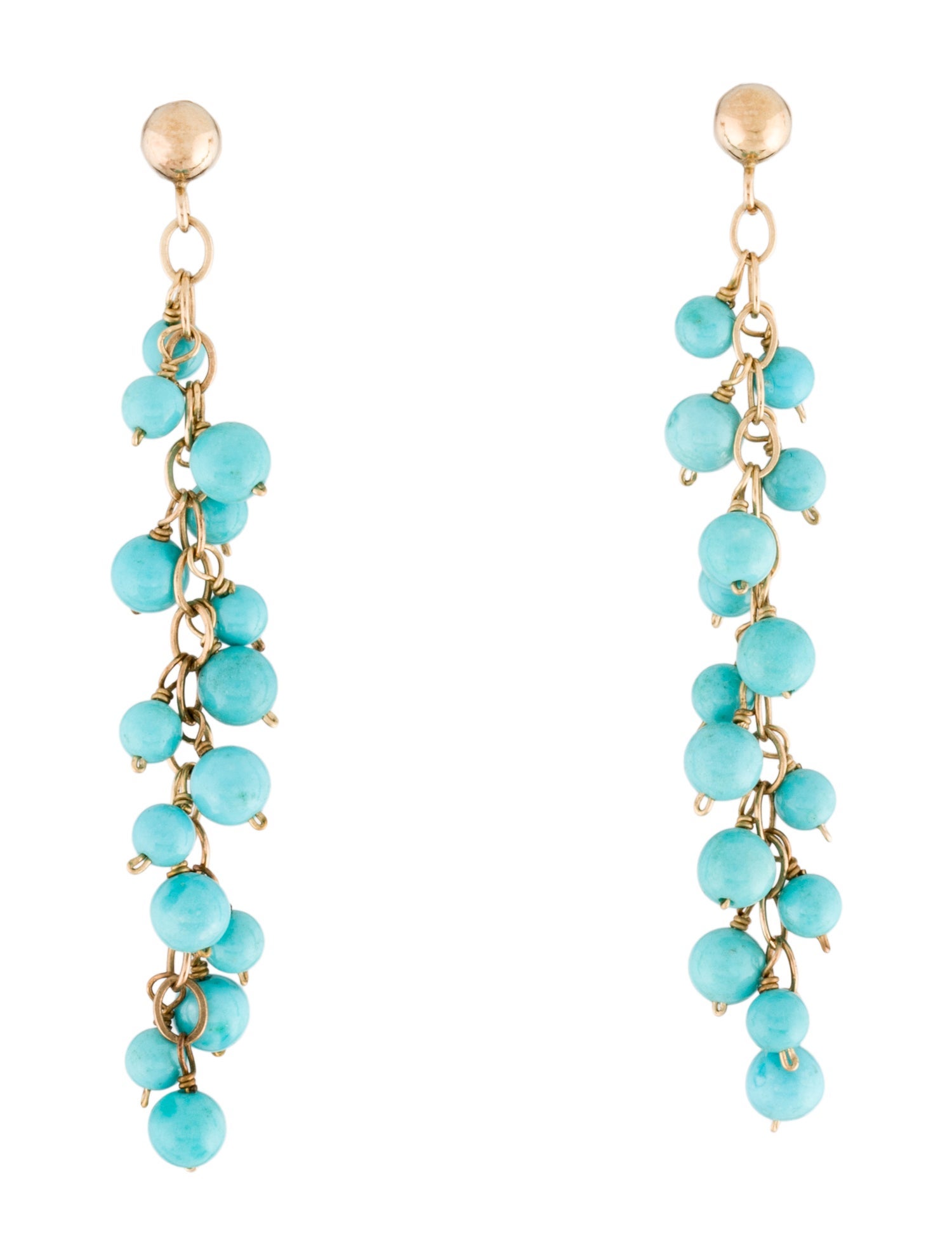 Earrings 14K Turquoise Drop