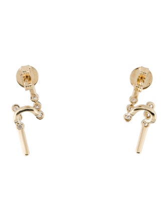 Earrings 14K Diamond Drop Earrings