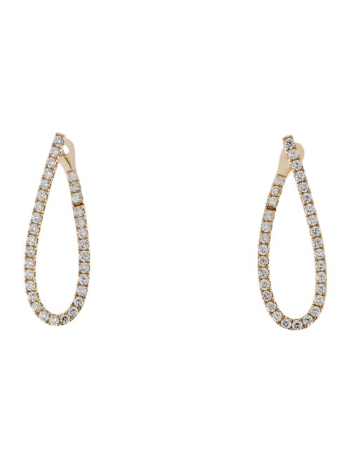 Earrings 14K 2.00ctw Diamond Hoop Earrings