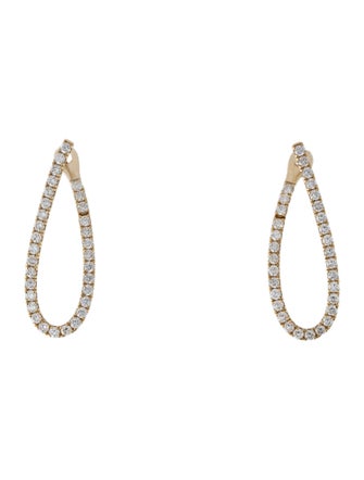 Earrings 14K 2.00ctw Diamond Hoop Earrings