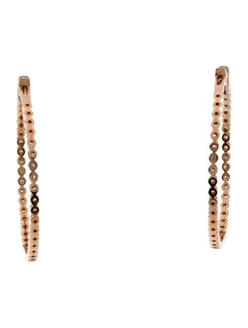 Earrings Alexander Oro 1.56ctw 14K Diamond Inside Out Hoop Earrings