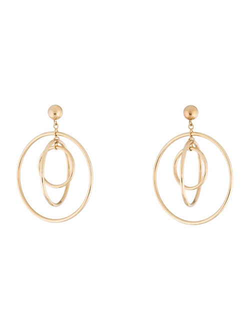 Earrings 14K Circle Drop Earrings
