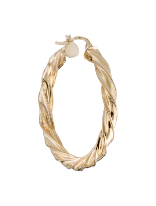 Earrings 14K Twisted Single Hoop Earring