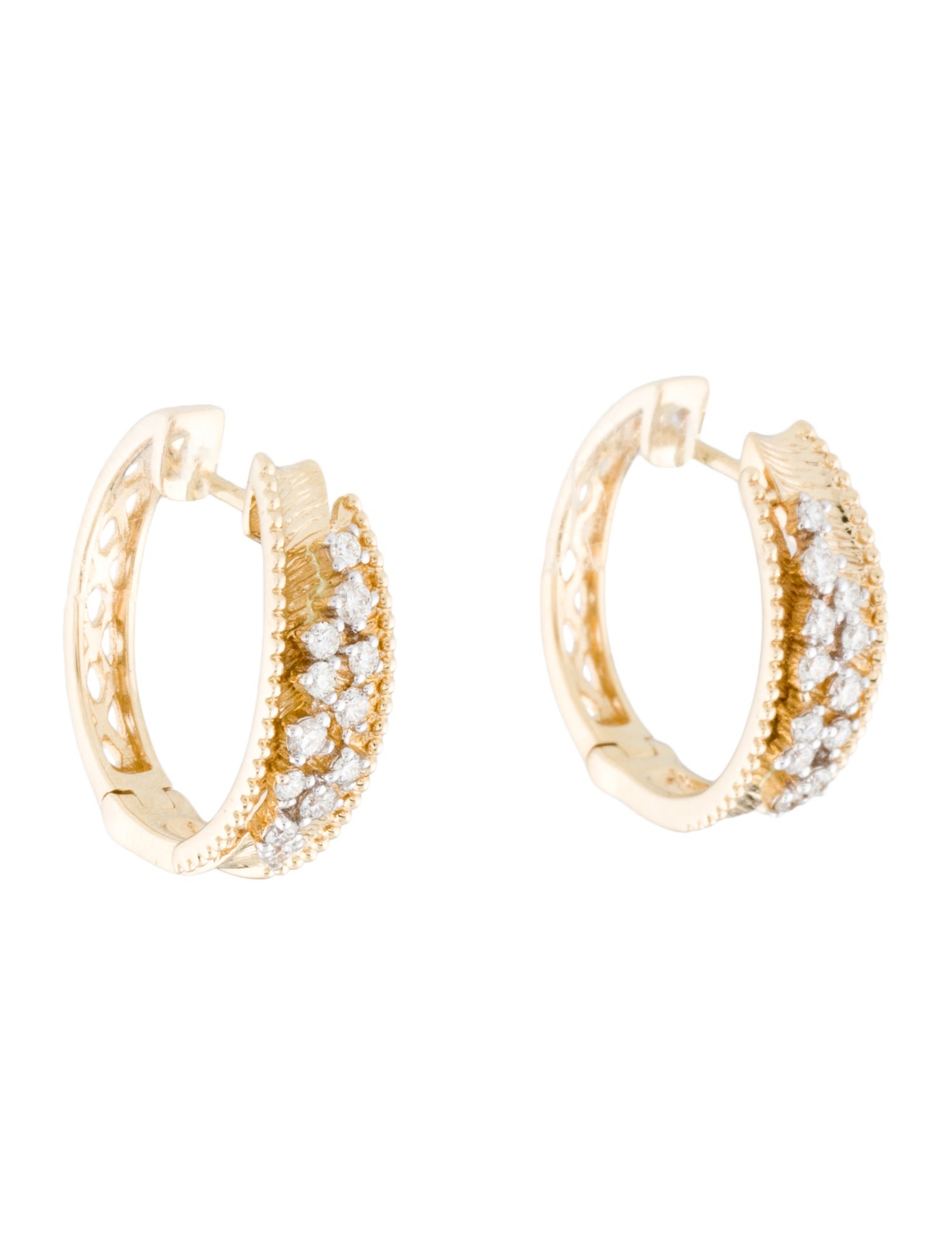 Earrings 14K Diamond Hoop