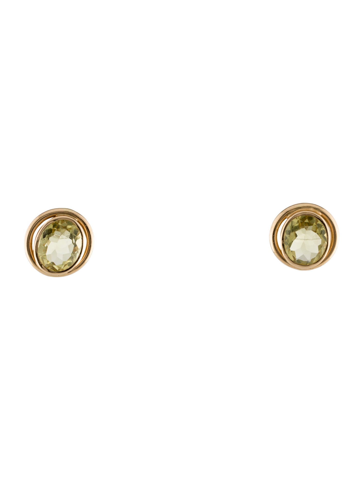 Earrings 14K 6.63ctw Quartz Stud Earrings