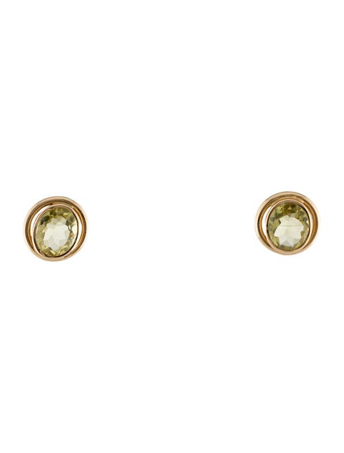 Earrings 14K 6.63ctw Quartz Stud Earrings