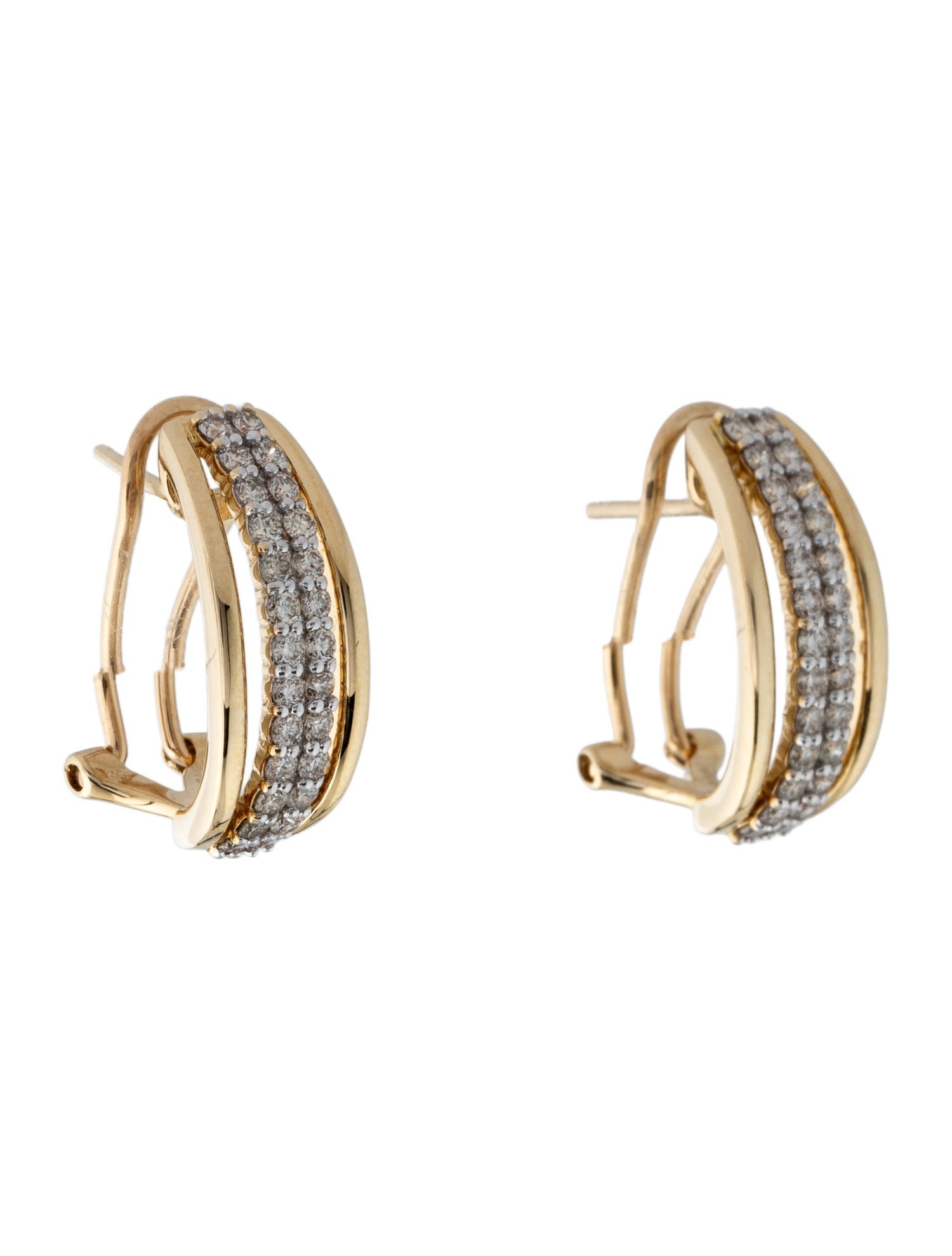Earrings 14K Diamond Earclip Earrings
