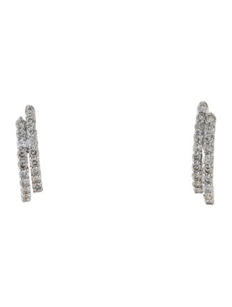 Earrings 14K Diamond Hoop Earrings
