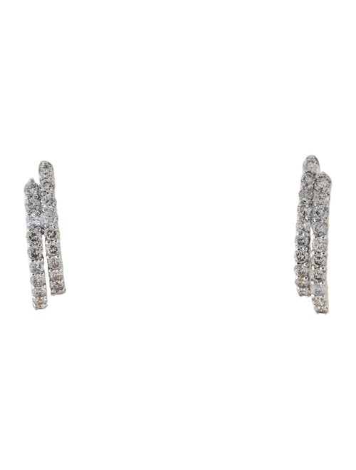 Earrings 14K Diamond Hoop Earrings