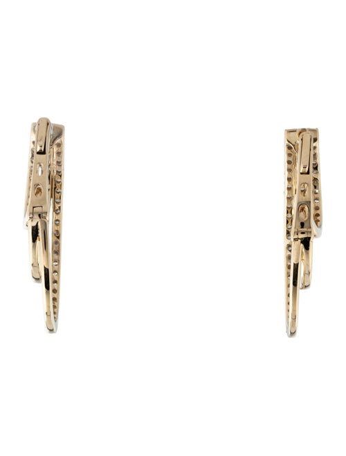 Earrings 14K 2.10ctw Diamond Hoop Earrings