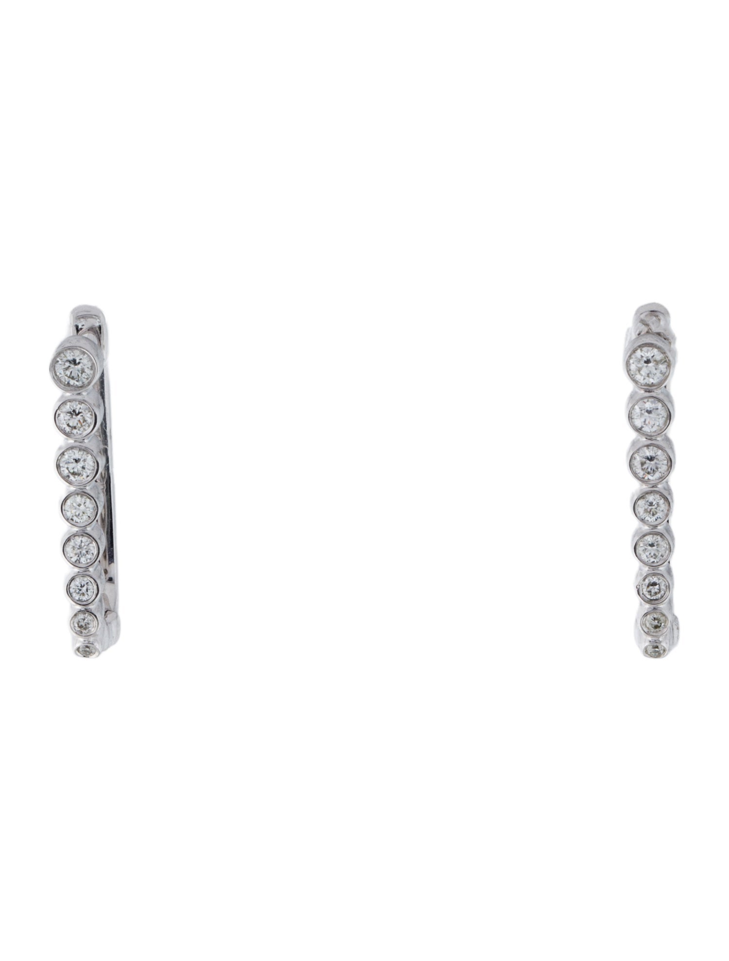 Earrings 14K Diamond Hoop Earrings