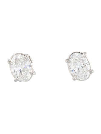 Earrings Platinum 2.51ctw Lab-Grown Diamond Stud Earrings