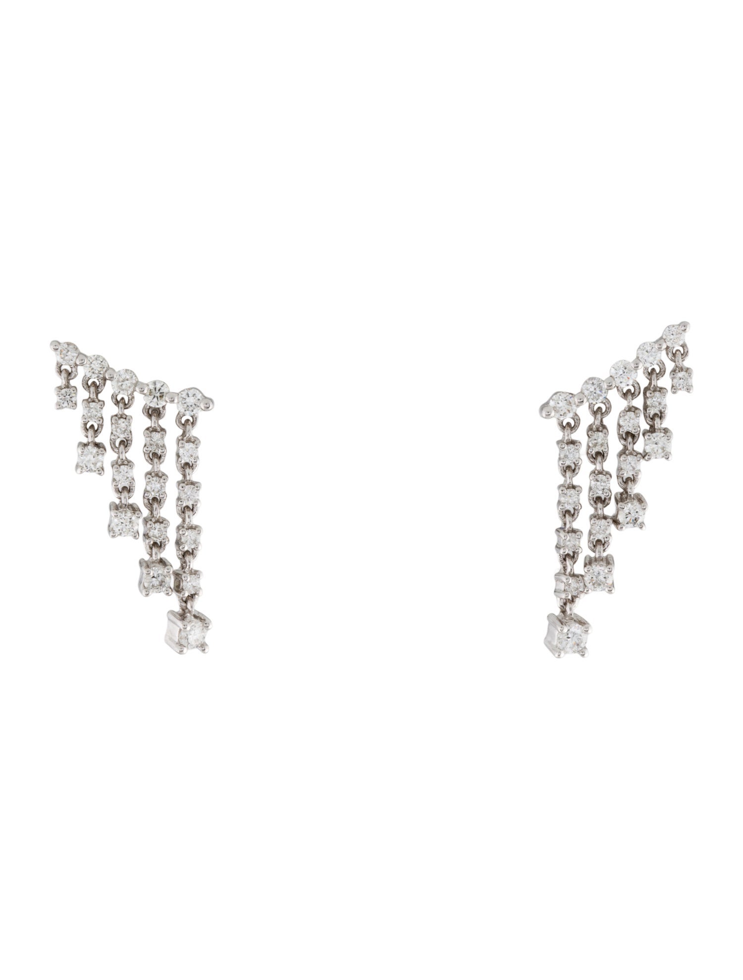 Earrings 14K Diamond Drop w/ Tags