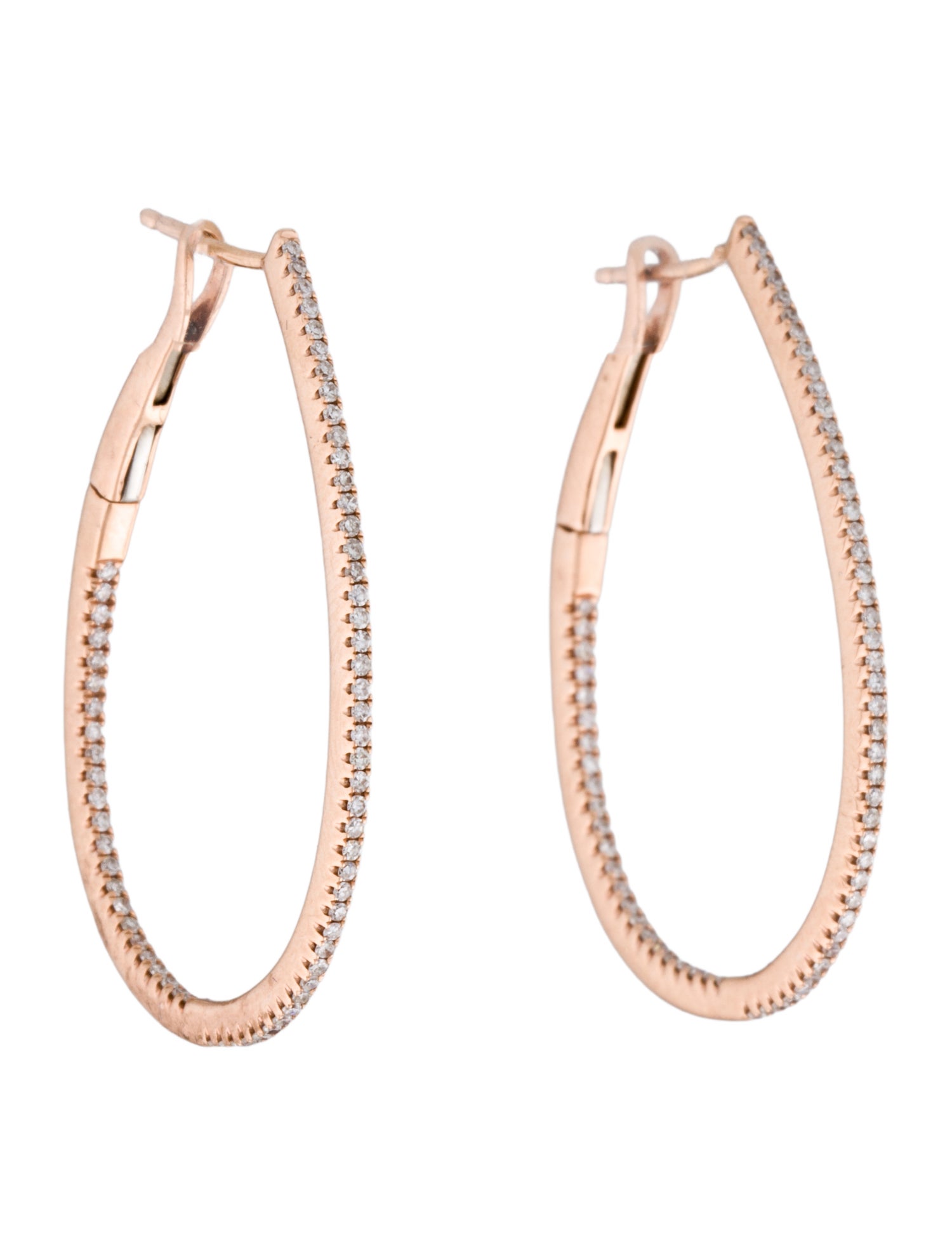 Earrings 14K Diamond Hoop