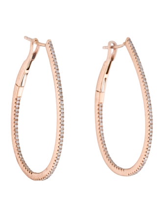 Earrings 14K Diamond Hoop Earrings