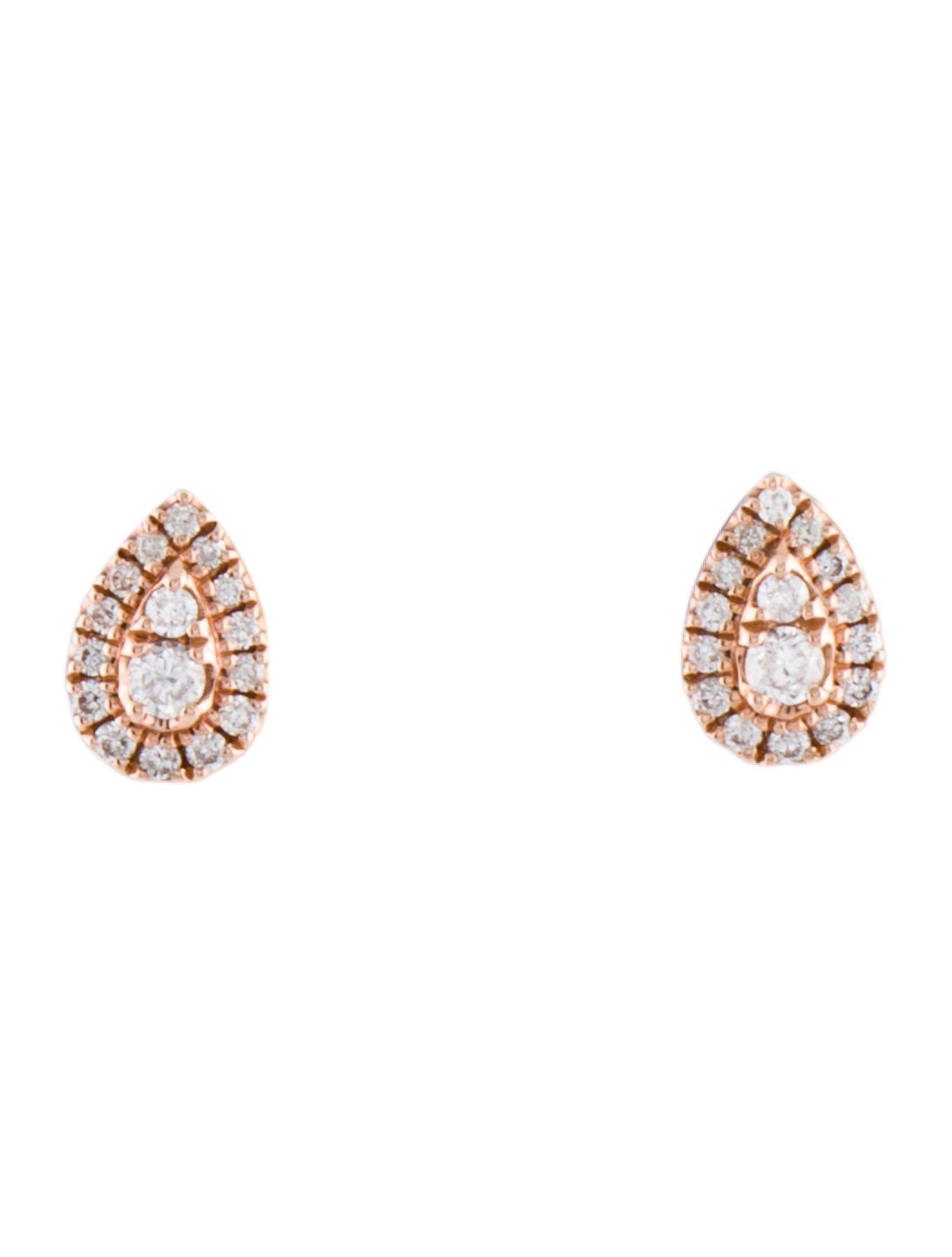 Earrings 14K Diamond Pear-Shaped Stud Earrings