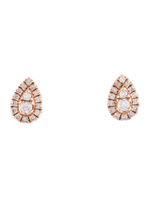Earrings 14K Diamond Pear-Shaped Stud Earrings