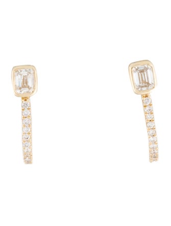 Earrings 14K Diamond Hook Earrings