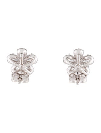Earrings 14K 1.20ctw Diamond Flower Stud Earrings