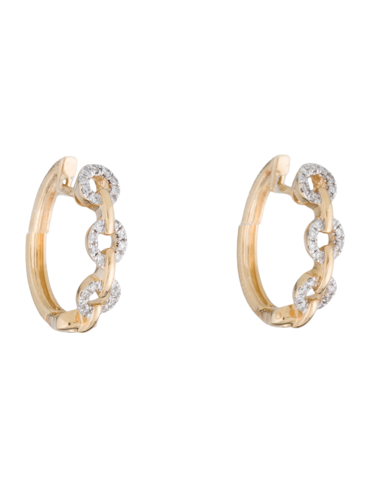 Earrings 14K Dimond Hoop